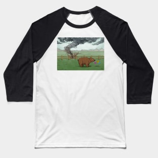 Dumb Bear - Tornado Baseball T-Shirt